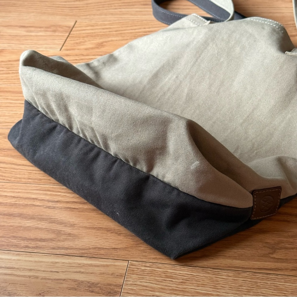 Alternative Apparel Cotton Shopper Tote Bag Canvas Duck Leather Tabs - Picture 10 of 13